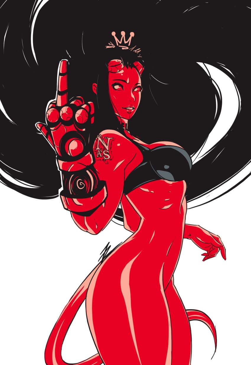 1girls 7zaki demon demon_girl female hellboy hellboy_(series) rule_63