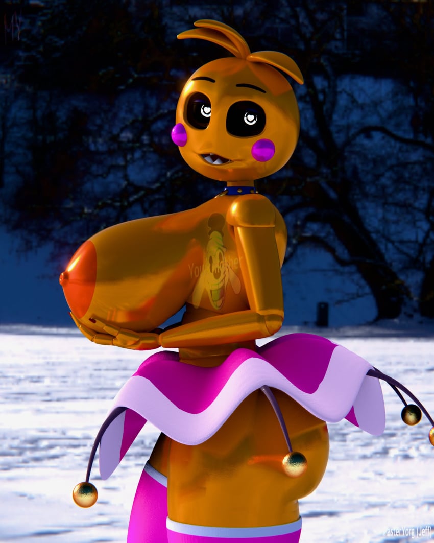 3d 3d_(artwork) breasts_out curvy masteryorg0 tagme toy_chica_(fnaf)