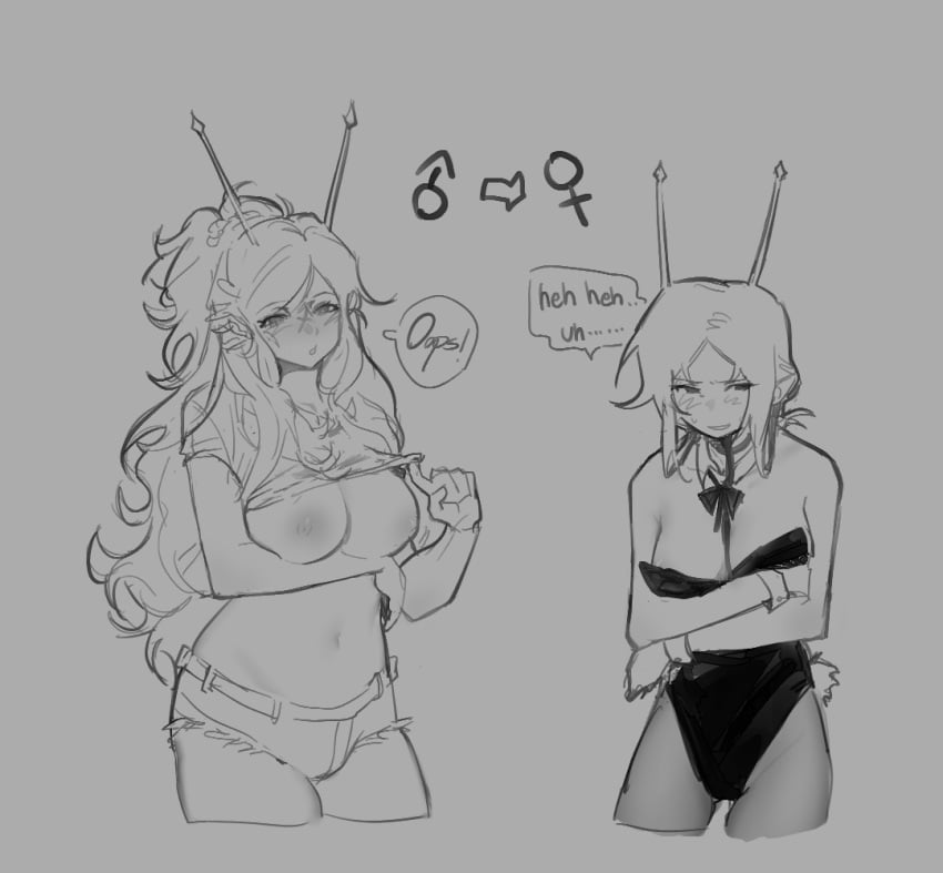 big_breasts bunny_ears bunny_girl bunnysuit car_wash_girl fantroll homestuck_troll playboy_bunny rule_63