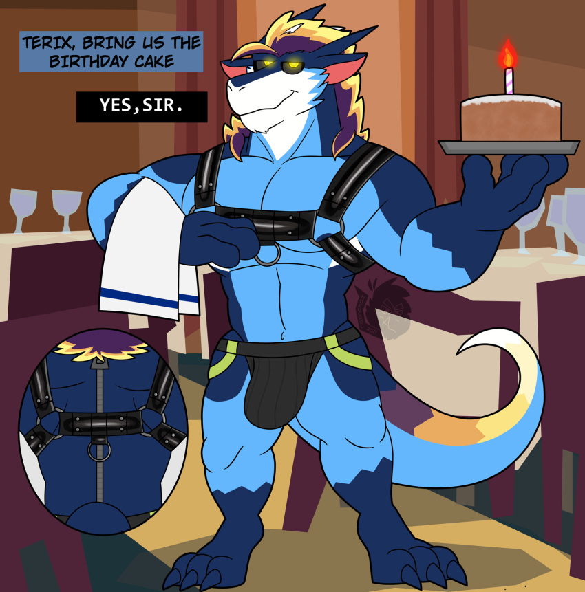 android anthro birthday butler clothing dragon hi_res machine male nokucroc possession raining robot solo suit teryx teryx_commodore