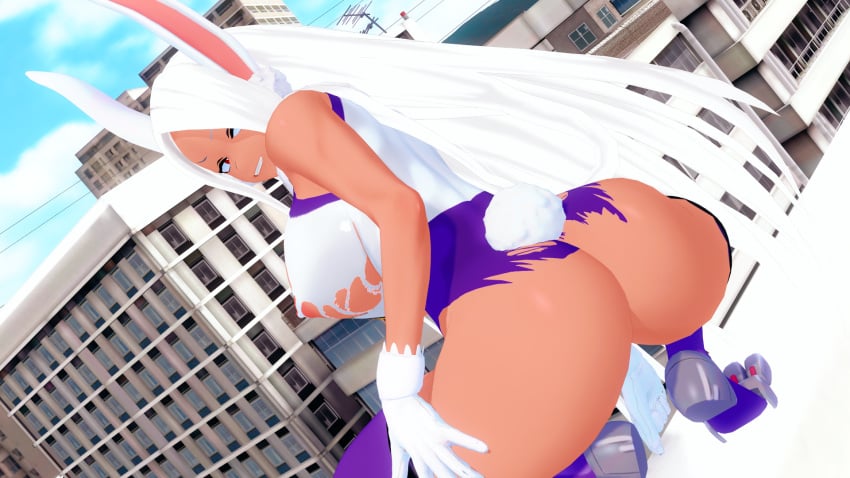 ass bunny_ears city koikatsu looking_back miruko my_hero_academia peterjobless62 torn_clothing