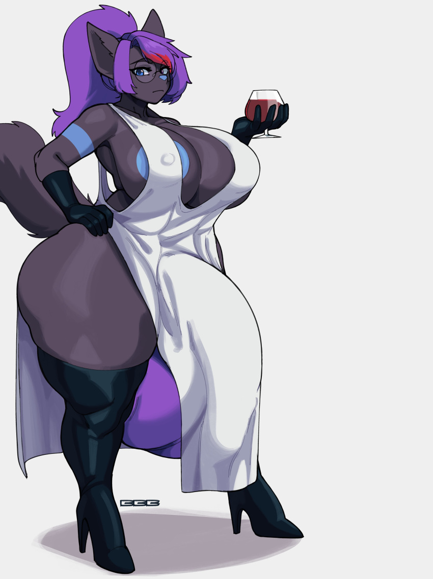 1futa 2020 5_fingers absurd_res alcohol anthro areola balls beverage big_balls big_breasts big_bulge biped blue_eyes boots breasts bulge bunybunyboi canid canine casual_exposure casual_nudity clothed clothing container cup curvaceous curvy_figure digital_media_(artwork) dress drinking_glass evelia_zara eyewear fingers fluffy fluffy_tail footwear fur furry futa_only futanari genitals glass glass_container glass_cup glasses gloves gynomorph hair hand_on_hip handwear hi_res holding_object huge_balls huge_breasts huge_bulge huge_thighs humanoid_genitalia humanoid_penis hyper hyper_balls hyper_bulge hyper_genitalia hyper_thighs ineffective_clothing intersex looking_at_viewer mammal multicolored_body multicolored_fur nipple_outline penis ponytail purple_hair serious simple_background solo solo_futa standing thick_thighs two_tone_body two_tone_fur voluptuous white_background wide_hips wine wine_glass