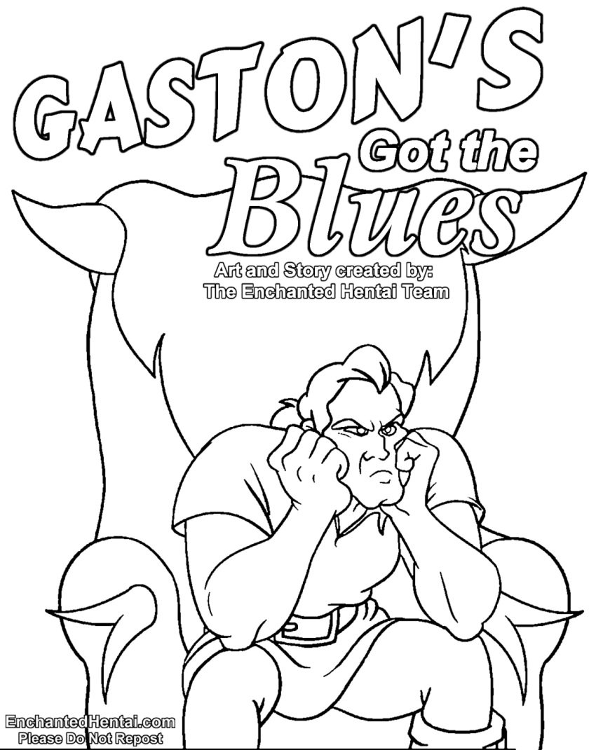 beauty_and_the_beast_(1991_film) comic_cover disney disney_villains drawnthatwayxx enchantedhentai.com gaston male male_only sketch