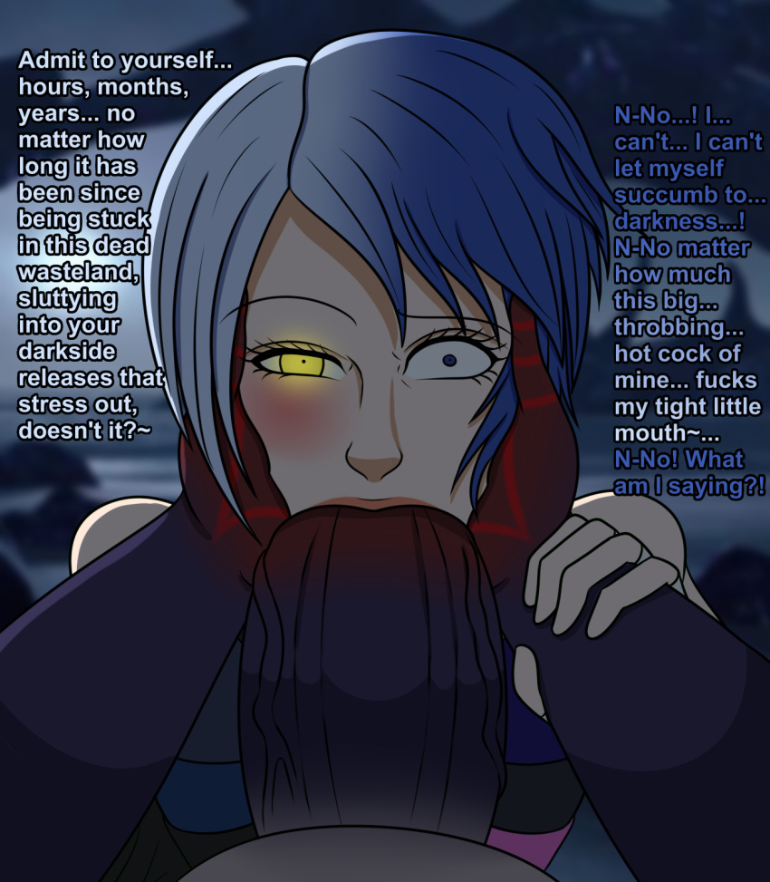 1futa 1girls 2021 :>= ambiguous_consent anti-aqua aqua_(kingdom_hearts) blowjob blue_eyes blue_hair blush corruption dark_skin darkness degradation dialogue dubious_consent enemy_conversion eroticaquatic fellatio female female_focus futa_on_female futanari human implied_futanari kingdom_hearts kingdom_hearts_birth_by_sleep kingdom_hearts_iii large_penis light-skinned_female light_skin oral pale_skin pov questionable_consent red_skin self_upload selfcest sex solo_focus struggling text veiny_penis white_hair yellow_eyes