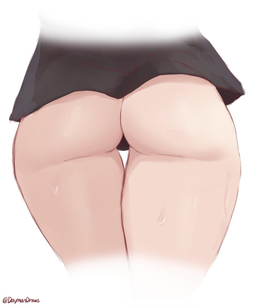 1girls ass ass_focus back_view bare_thighs big_ass black_panties corrin_(fire_emblem) corrin_(fire_emblem)_(female) daymandraws female_only fire_emblem fire_emblem_fates nintendo panties shirt solo sweat sweating thighs