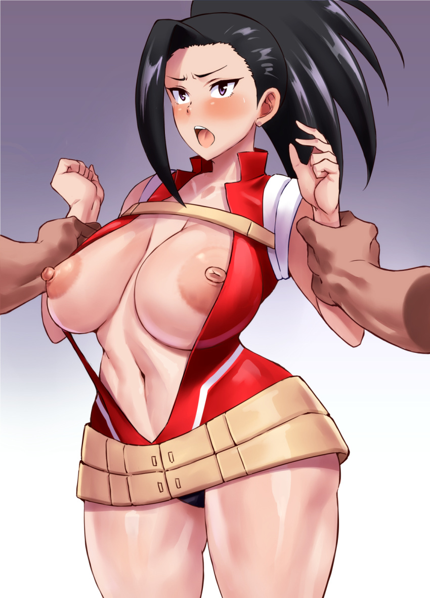 absurd_res areolae arm_grab armpits arms_up ass big_breasts black_hair blush breasts clothed clothing costume dark-skinned_male erect_nipples female forced group haikawa_hemlen hair hero_outfit_(mha) hi_res highres huge_ass huge_breasts human imminent_rape imminent_sex interracial large_breasts light_skin long_hair looking_at_viewer male momo_yaoyorozu my_hero_academia nipple_bulge nipple_slip nipples no_bra open_clothes open_mouth panties pussy questionable_consent restrained shounen_jump simple_background skirt solo_focus standing straight sweat thick_thighs thighs tongue uncensored underboob undressing uniform unseen_male_face vein wet white_body wide_hips young