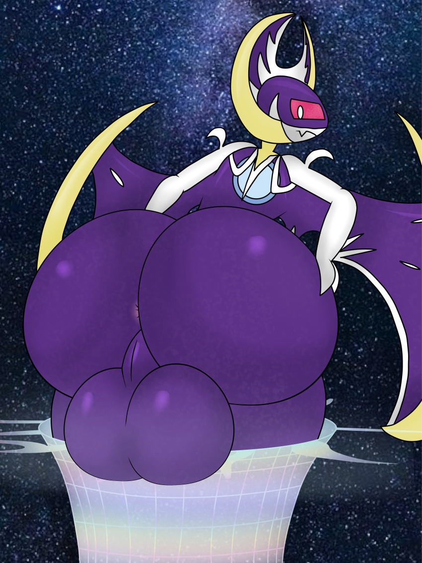 1boy anthro anus anus_peek ass back_view backsack balls big_ass big_balls big_butt bottom_heavy genitals hand_on_ass huge_ass huge_balls huge_butt huge_testicles legendary_pokémon looking_back looking_down lunala male male_only nintendo pokémon_(species) pokemon pokemon_sm purple_body solo solo_focus solo_male stuck testicles thick_thighs video_games whynotwynaut wings