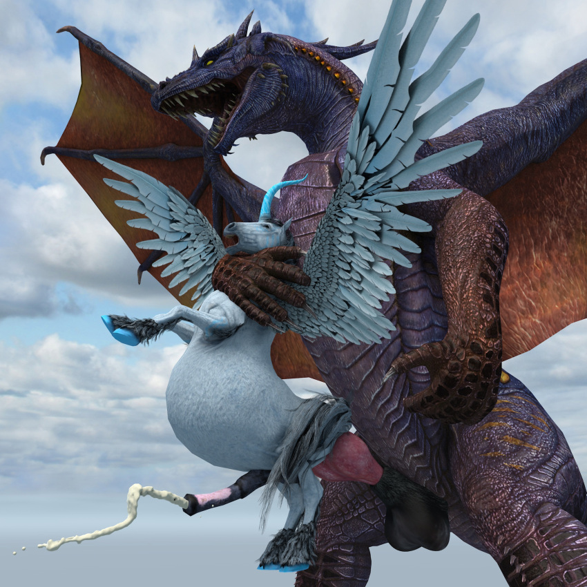 2021 3d_(artwork) alicorn anal anal_sex ark_survival_evolved balls belly bodily_fluids breasts cum cum_in_ass cum_inside digital_media_(artwork) dragon duo equid equine erection feathered_wings feathers feral fur genital_fluids genitals hi_res horn horse inflation inflation kirill475 macro male male/male male_penetrated male_penetrating male_penetrating_male mammal open_mouth pegasus penetration penis sex size_difference size_play wings