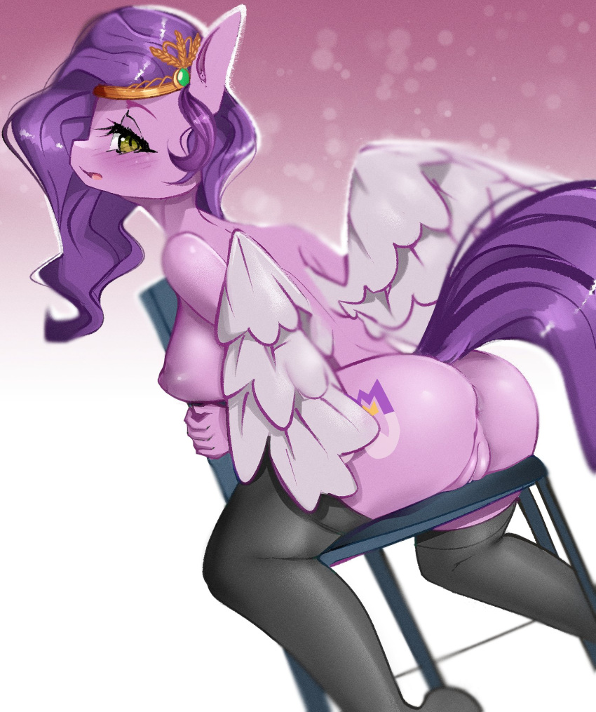 1girls anthro anthrofied anus ass breasts clothing equid equine female female_only genitals hasbro hi_res kamushek228 legwear mammal mlp_g5 my_little_pony naked_stockings naked_thighhighs nude pegasus pipp_petals_(mlp) pussy solo stockings thigh_highs thighhighs wings