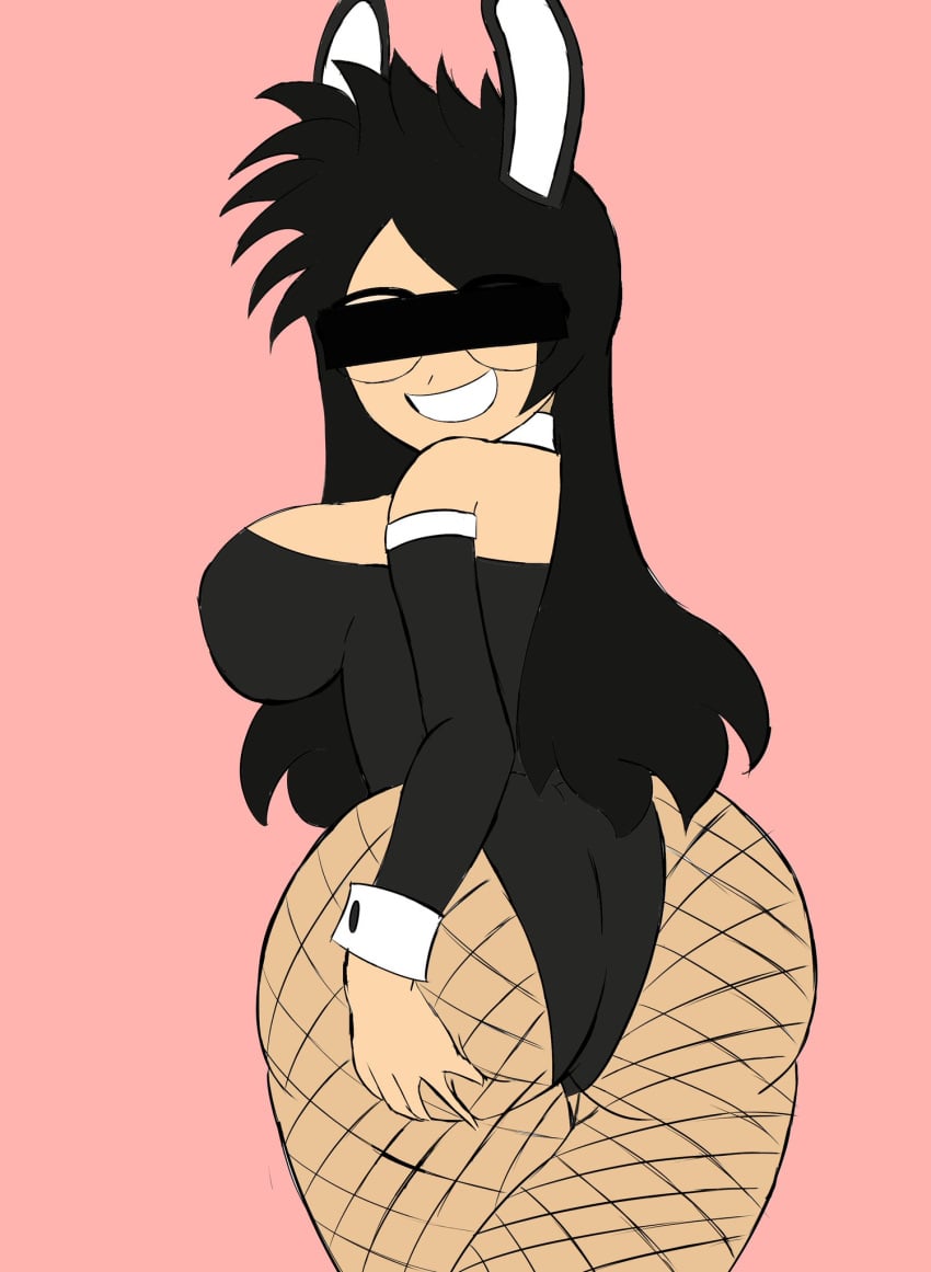 1girls artist_request big_ass big_breasts black_hair bunny_ears bunnysuit color_edit eye_censor fishnets grabbing_own_ass iris_(rusmynth) long_hair looking_at_viewer original_character roblox robloxian smile smiling solo_female solo_focus spiky_hair tagme thick_thighs