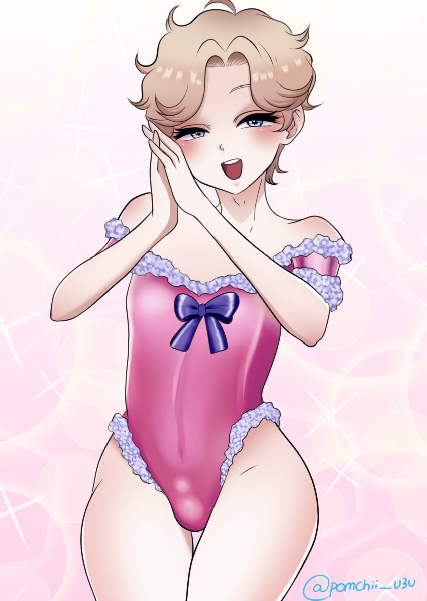 androgynous bitch_boy boner bunnysuit cute femboy feminine_male fur gay horny latex_suit pomchii_u3u puffy_nipples shiny_clothes slim small_penis thick_thighs twink