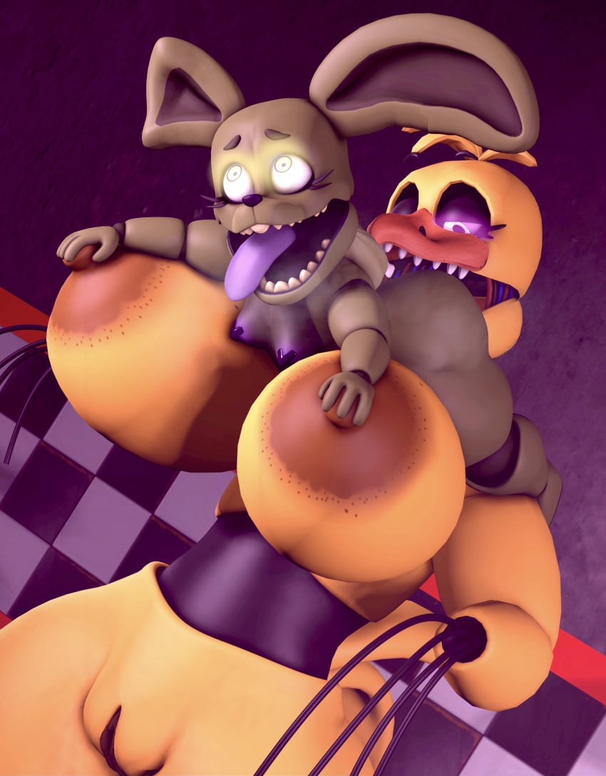 3d_(artwork) absurd_res anal animatronic anthro big_breasts breasts digital_media_(artwork) duo female female/male femboy five_nights_at_freddy's five_nights_at_freddy's_4 genitals hi_res machine male male_anilingus nipple_tape oral pasties plushtrap plushtrap_(fnaf) pussy rimming robot scottgames sex shortstack size_difference size_play sneakyphox source_filmmaker tape thick_thighs video_games wire withered_chica