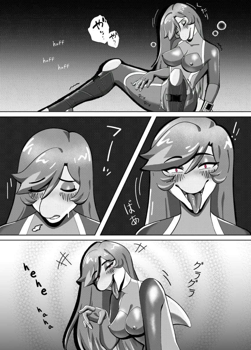 absurd_res after_orgasm anthro aquatic bodily_fluids bodysuit cetacean clothed clothing comic dolphin empty_eyes erect_nipples female genital_fluids hi_res hypnosis mammal mind_control nipple_outline nipples rd406 samantha_stathis science_fiction skinsuit solo story story_in_description sweat sweatdrop tight_clothing toothed_whale vaginal_fluids vaginal_fluids_on_hand vaginal_fluids_through_clothing wet wet_clothing