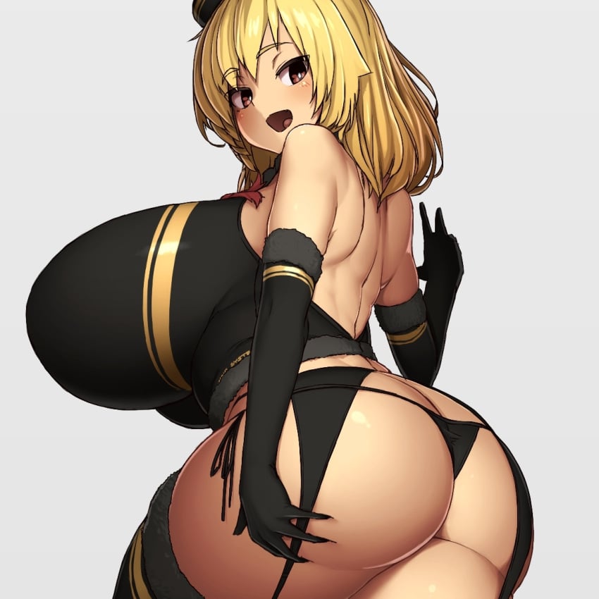 16.6_(artist) ass big_ass big_breasts blonde_hair breasts bursting_breasts busty enormous_breasts huge_breasts mai_chan makino_momiji_(artist) massive_breasts panties tagme top_heavy voluptuous xyv_1