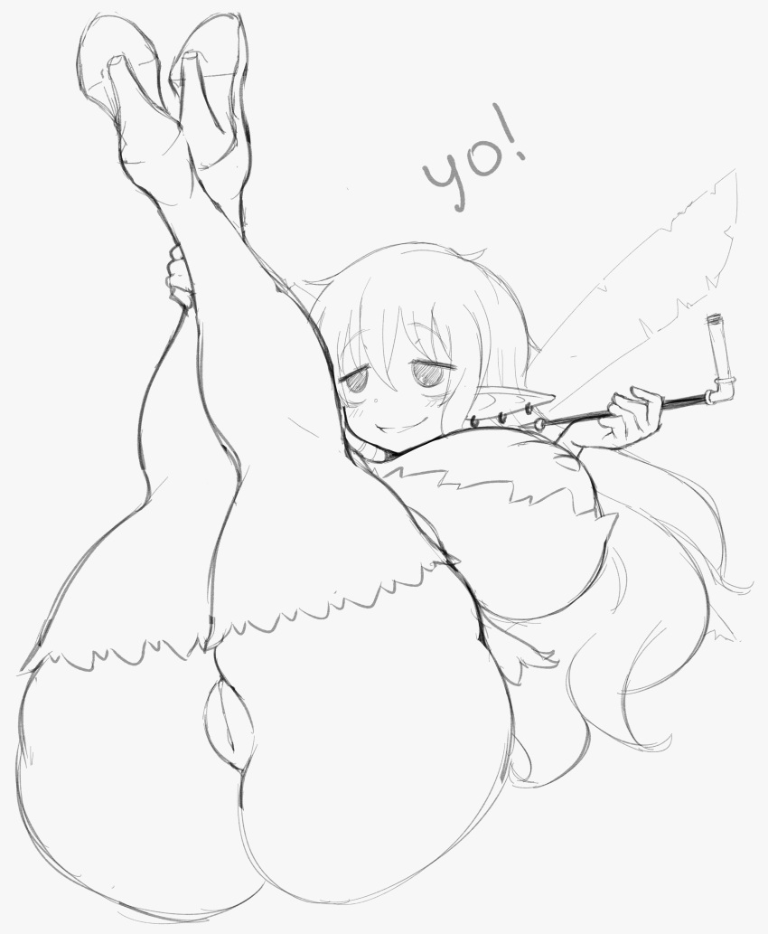 1girls aloe_(ishuzoku_reviewers) areolae ass big_ass big_breasts big_butt curvy drawn exposed_breasts exposed_pussy exposing exposing_self fairy fairy_wings female female_focus female_only female_solo heels huge_ass huge_breasts huge_butt ishuzoku_reviewers pussy shortstack stockings tagme thanuki thanukiart voluptuous wide_hips