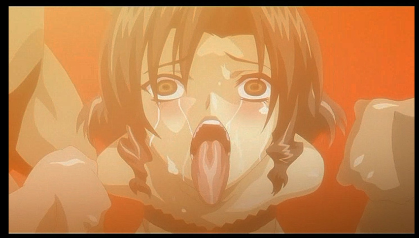 00s 1girls 2boys ahe_gao ahegao broken_rape_victim brown_eyes brown_hair crying crying_with_eyes_open houjou_honoka kuro_ai murakami_teruaki open_mouth rape screencap screenshot short_hair tagme tears tongue_out upper_teeth