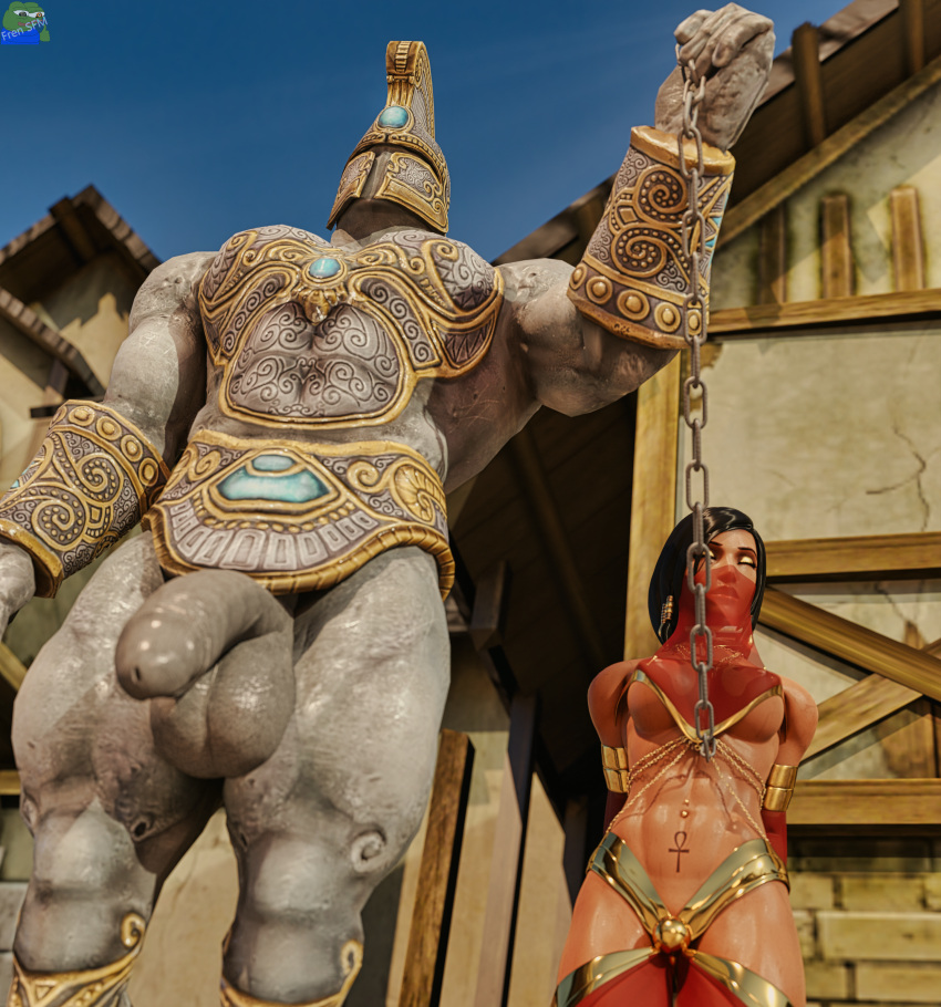 3d belly_dancer chains collar frensfm overwatch penis pharah slave slavegirl