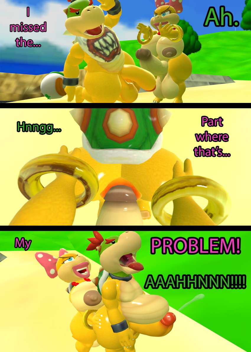 1boy 1futa 3d anal anal_insertion anal_sex anus asshole big_ass big_balls big_breasts big_butt big_penis bowser_jr. comic comic_page futa_is_bigger futadom futanari gambling lube lube_bottle lube_on_penis lubrication malesub mario_(series) nintendo nutmansfm precum reluctant source_filmmaker stomach_bulge super_mario_bros. tagme tongue_out wendy_o._koopa