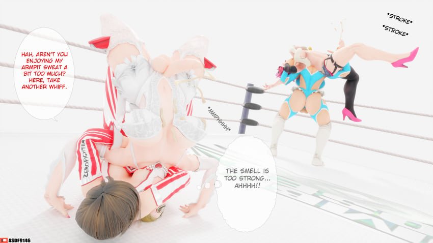 3d asdf9146 backbreaker balls blender capcom cum ejaculation futanari handjob konami mistress_spencer muriel_spencer penis poison_(final_fight) rainbow_mika reiko_hinomoto rumble_roses street_fighter super_star_status_(rumble_roses) testicles torture_rack wrestling