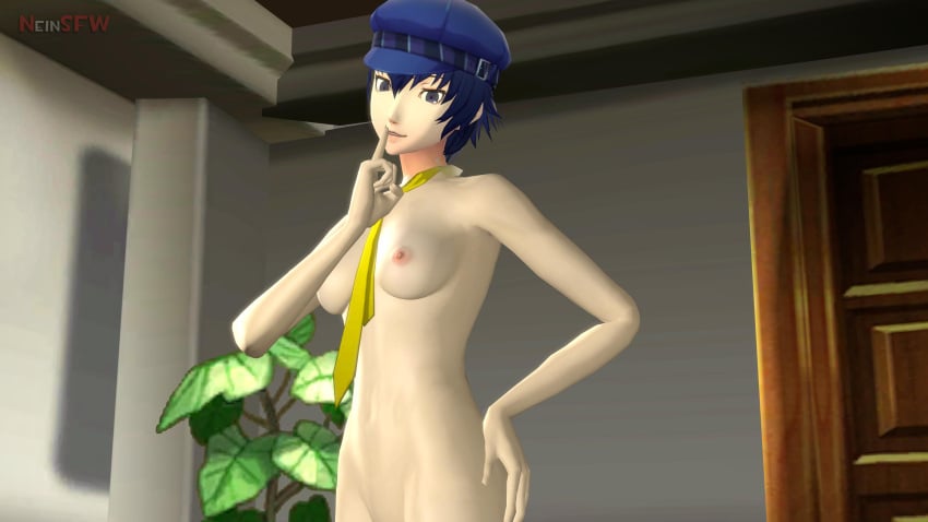 3d_(artwork) atlus breasts casual eclair_stones female human naked nipples nude persona persona_4 shirogane_naoto solo tagme