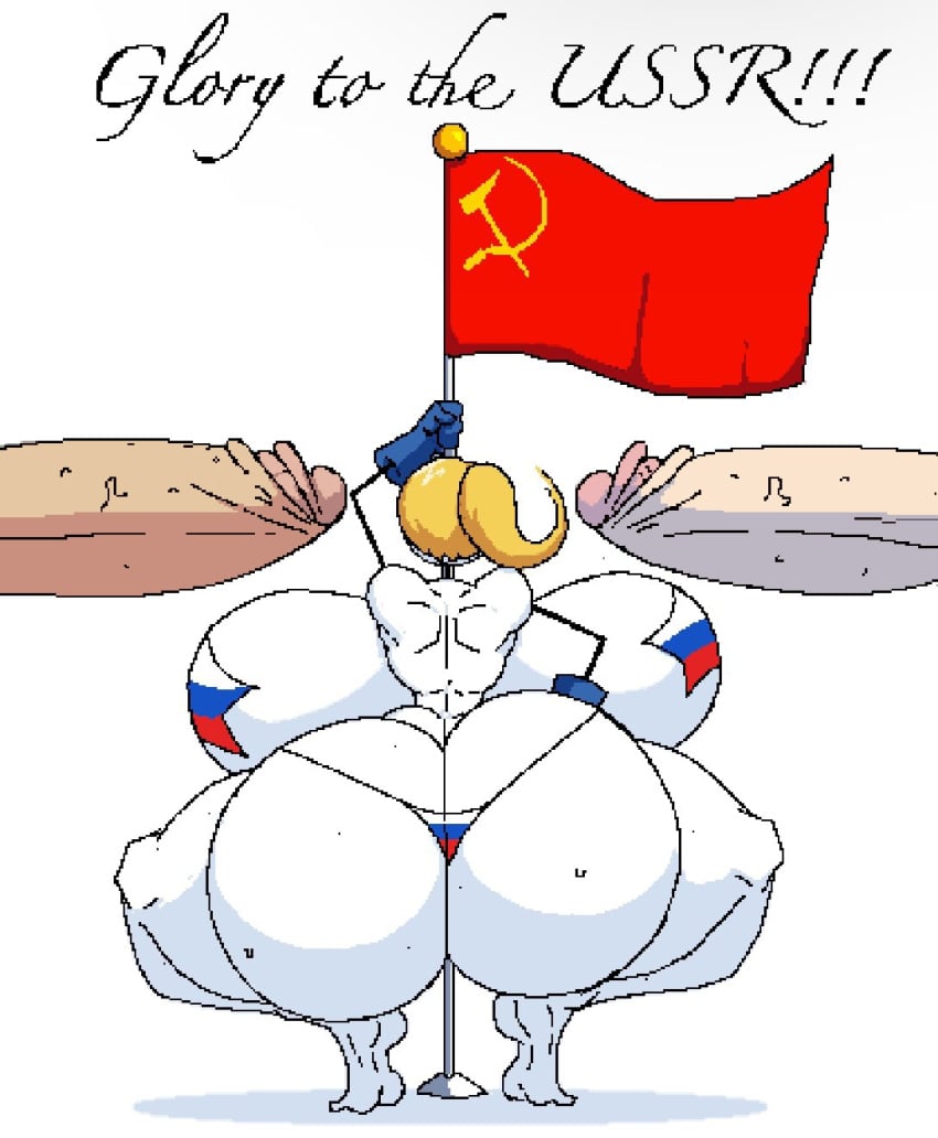 1girls 2025 2boys 2boys1girl ass_focus backboob balls big_ass big_breasts big_penis bikini blonde_hair dr._vinschpinsilstein edit edited henry_stickmin_(game) huge_ass huge_breasts huge_cock russian russian_girl small_bikini soviet_flag soviet_union tagme third-party_edit throwing_it_back turning_back twerk twerking varix