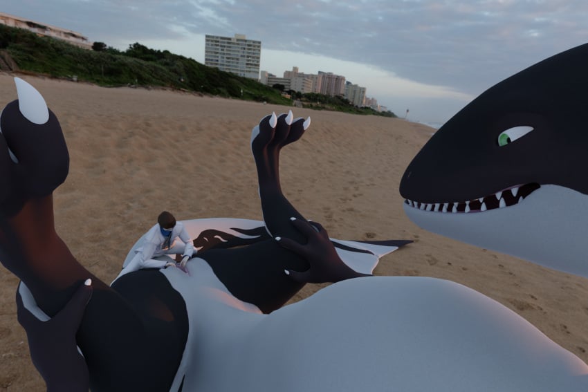 3d_(artwork) ambiguous_gender beach blender_(software) building cetacean city delphinoid digital_media_(artwork) duo female feral_unbirthing_human gynecologist hi_res human hybrid interspecies mad_joe male male/female mammal marine miraroo oceanic_dolphin orca racf92 rendered sea seaside smile sunset toothed_whale unbirthing vaginal_penetration vore water whiteperson