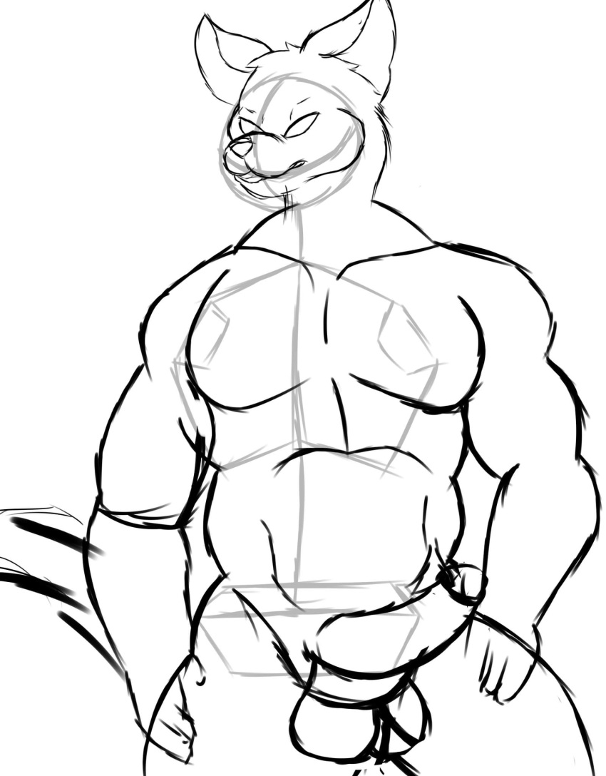 1boy abs anthro azuki_(fortnite) balls cat cat_ears chubby chubby_male darkandlife2 epic_games erection feline felis fortnite fortnite:_battle_royale furry genitals male male_focus male_only muscle muscles muscular muscular_male naked no_navel nose nude pecs penis retracted_foreskin sketch solo tagme tail unfinished video_games white_background