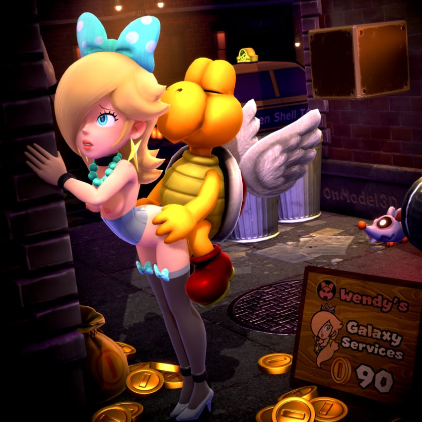 3d alleyway alternate_version_at_source alternate_version_available ambiguous_penetration bow coins interspecies koopa koopa_troopa mario_(series) money_bag nintendo onmodel3d paratroopa princess_rosalina prostitution scaredy_rat self_upload sex straight super_mario_bros. taxi