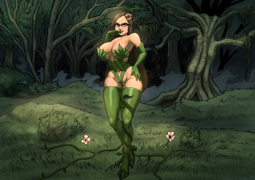 1girls arm_gloves between_labia busty chubby cleavage curvy delalicious3 elbow_gloves female female_only finger_on_lip flower flower_in_hair flower_on_head flowers forehead forest forest_background glasses gloves green_gloves green_leotard hair_flower heels high_heels high_resolution highleg highleg_leotard ivy_(plant) kokobiel leaf leaf_clothing leaves long_gloves long_hair long_hair_female mons_pubis mound_of_venus naughty_face navel navel_cutout pawg poison_ivy poison_ivy_(cosplay) real_person shiny shiny_breasts shiny_hair shiny_skin shiny_thighs skindentation stiletto_heels strapless_leotard tendrils thighhighs thong_leotard very_long_hair vine voice_actor voluptuous white_flower