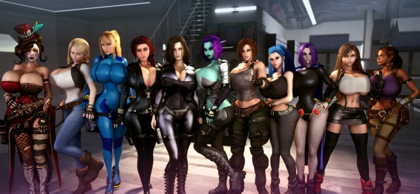 11girls 3d 3d_(artwork) 6+girls african african_female alternate_breast_size alternate_version_available android_18 becca_(vaako) big_breasts bimbo black_hair black_widow_(marvel) blue_eyes borderlands breasts breasts_bigger_than_head bulletstorm bursting_breasts busty cambion capcom catsuit cleavage clothed clothed_female clothing corset crossover curvy dark-skinned_female dark_skin dc dc_comics demon demon_girl dragon_ball dragon_ball_super dragon_ball_z dreadlocks elf female female_only final_fantasy final_fantasy_vii garry's_mod goth green_skin grey-skinned_female grey_skin half_demon hand_on_hip hips hourglass_figure huge_breasts human humanoid hybrid hyper hyper_breasts kate_beckinsale large_breasts leather legs leotard light-skinned_female light_skin looking_at_viewer low_cut_top mad_moxxi marvel marvel_comics metroid midriff multiple_females multiple_girls natasha_romanoff necklace nipples purple_hair rachel_roth raven_(dc) red_hair resident_evil resident_evil_5 samus_aran sci-fi science_fiction scifi selene_(underworld) sheva_alomar short_hair shounen_jump skin_tight soria superheroine teen_titans thick thick_legs thick_thighs thighs thin_waist tifa_lockhart tight_clothes tight_clothing tight_fit trishka_novak turquoise_skin underworld unreal_tournament vaako vampire vampire_girl virtamate voluptuous wide_hips