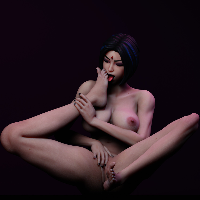 1girls 3d big_breasts breasts chavezxd8 completely_naked completely_naked_female completely_nude completely_nude_female dc dc_comics eyes_closed feet female female_only flexible forehead_jewel fortnite fortnite:_battle_royale goth goth_girl licking_foot licking_own_foot masturbation nipples nude pussy rachel_roth raven_(dc) raven_(fortnite)_(dc) rubbing_pussy solo solo_female tagme teen_titans