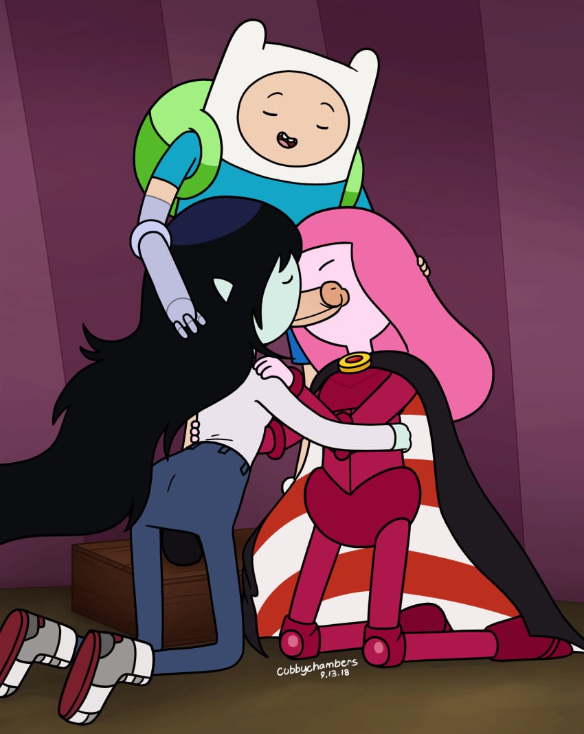 1boy 2018 2girls 2girls1boy adventure_time age_difference animated backpack bag bisexual_(female) blowjob_sandwich bound_together cartoon_network closed_eyes clothed clothed_female clothed_sex clothing collaborative_fellatio cubbychambers cаrtoon double_blowjob double_fellatio erection eyes_closed fellatio female finn_the_human good_end headwear human male marceline multiple_girls older_female older_woman_and_younger_boy ot3 pale_skin penis polyamory princess_bubblegum sеxy teamwork threesome younger_male