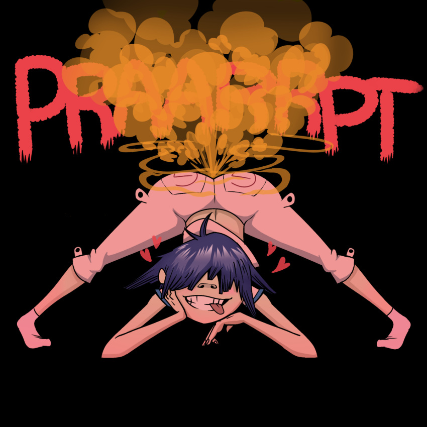 asian asian_female ass_in_air big_ass fart fart_fetish farting female gorillaz hi_res jeans noodle_(dare) noodle_(gorillaz) tagme thomzone tongue_out what