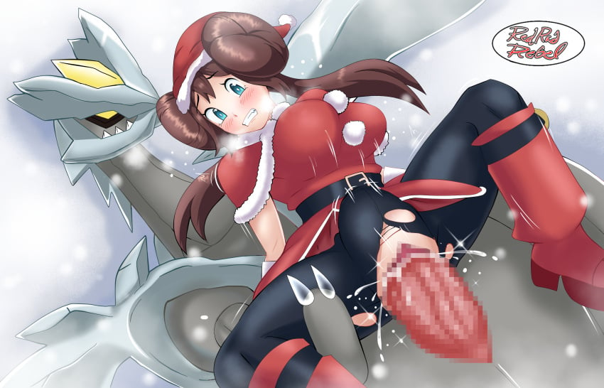 1boy 1girls 2021 alternate_costume alternate_version_at_source big_breasts blush breasts censored christmas christmas_clothing christmas_headwear clothing duo female female_penetrated genitals hat headgear headwear hi_res holiday_rosa holidays human human_penetrated interspecies kyurem legendary_pokémon male male/female male_penetrating male_penetrating_female male_pokemon/female_human mammal nintendo penetration penis pokémon_(species) poképhilia pokemon pokemon_bw pokemon_bw2 pokemon_masters pokephilia pussy rape redradrebel rosa_(pokemon) santa_hat sex torn_clothing vaginal_penetration video_games