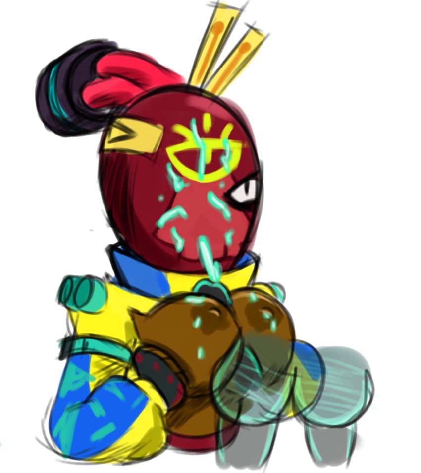 age_difference boobjob brawl_stars cum_on_breasts cum_on_face cum_on_face_mask paizuri size_difference tara_(brawl_stars) titjob