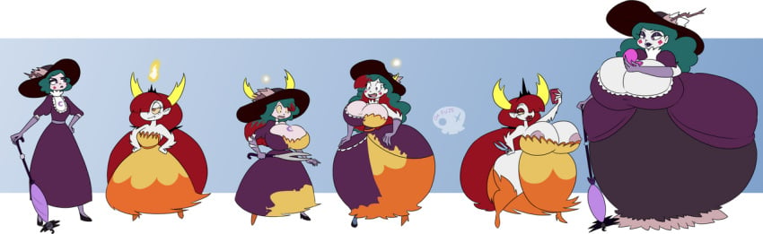 ass_expansion bimbo bimbofication breast_expansion corruption da-fuze eclipsa_butterfly female hair_color_change hair_growth hekapoo huge_ass huge_breasts identity_swap lip_expansion lips personality_change star_vs_the_forces_of_evil thick_thighs transformation transformation_sequence weight_gain wide_hips