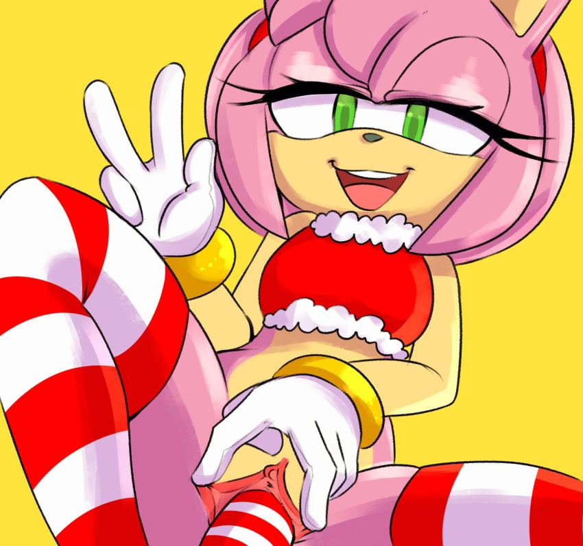 amy_rose christmas furry hearlesssoul pink pink_hair sonic_(series)