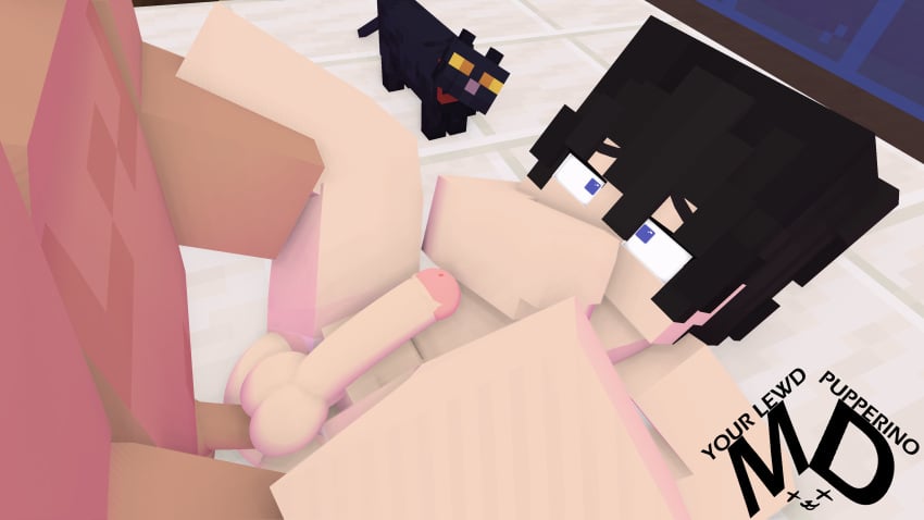 2boys 3d anal anal_penetration anal_sex ashe_hendriksson_(fedolphin) bisexual_male black_cat black_hair blue_eyes erect_penis fedolphin femboy gay gay_sex human humanoid male/male mine-imator minecraft nude nude_male outside sex tagme yaoi