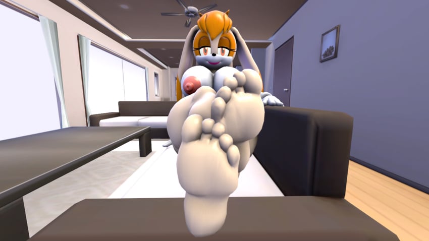 anthro areolae beige_fur big_breasts breasts bunny couch crossed_feet crossed_legs eyelashes feet feet_focus feet_together feet_up female floppy_ears foot_fetish foot_tease furry jugs lagomorph leporid living_room low_quality milf naked nipples nude orange_fur presenting_feet rabbit seductive sega sfm smile sonic_(series) sonic_the_hedgehog_(series) source_filmmaker source_filmmaker_(artwork) tease teasing teasing_with_feet titties vanilla_the_rabbit yiff