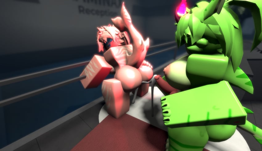 3d after_sex anthro breasts consensual cum cum_in_pussy cum_inside cum_leaking cum_leaking_out_of_pussy female furry futanari intersex/female kaiju_paradise pseudo_shork_(kaiju_paradise) ravenuwu roblox roblox_game self_upload shark tagme tail_grab watermelon_shork_(kaiju_paradise)