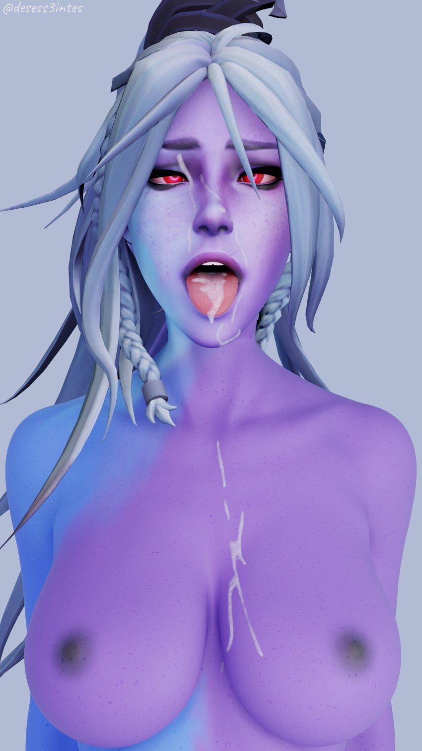 3d ahe_gao ahe_gao blender cum_on_face desess3intes dota dota_2 drow_ranger facial tagme tongue_out