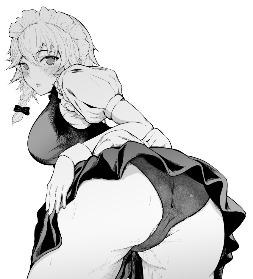 ass_focus big_ass female maid mayonaka_taruho sakuya_izayoi tagme touhou