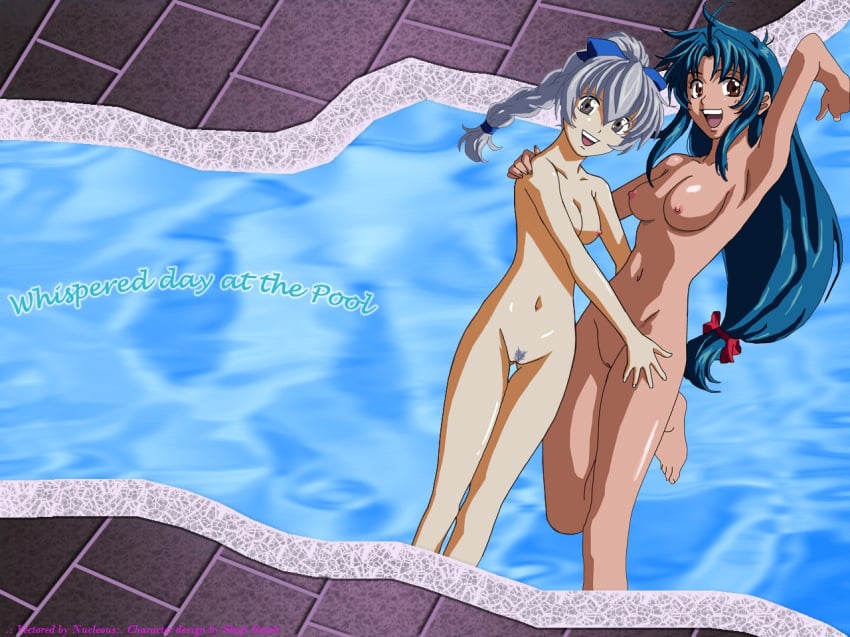 2girls braid breasts female female_only full_metal_panic horiuchi_osamu kaname_chidori multiple_girls nucleous pubic_hair pussy tagme teletha_testarossa thigh_gap uncensored