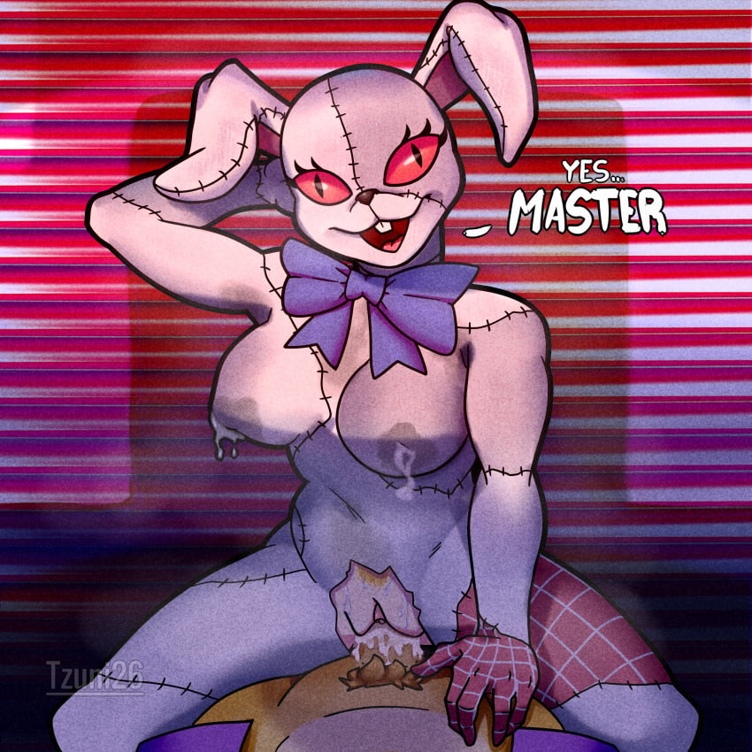 anthro big_breasts clothed clothed_sex cum cum_in_pussy cum_inside female five_nights_at_freddy's five_nights_at_freddy's:_help_wanted glitchtrap lactation lactation_through_clothes male male_pov partially_clothed point_of_view pov pubes rabbit ribbon sex smile straight sweat torn_clothes tzuni26 vanny_(fnaf) video_games wet wet_clothes wide_hips