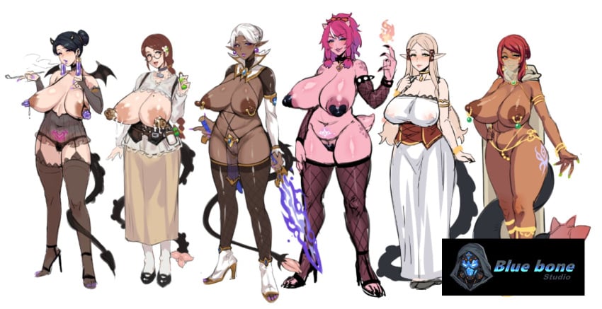 2019 anus_tail areola areola_bulge aroused asa_(teng_zi) auburn_hair big_areola big_breasts big_clitoris big_nipples blonde_hair blush breasts brown_skin censored cleavage clitoris clitoris_piercing convenient_censoring dark-skinned_female dark_areola dark_nipples dark_skin dated excessive_precum female female_focus hand_on_hip happy_trail heavy_blush hips horns lactation loincloth long_nipples milk_drip mole multiple_girls narrowed_eyes nipple_bulge nipple_insertion nipple_penetration nipple_piercing nipples original painted_nails pale-skinned_female pale_skin pasties perky_breasts piercing pink_skin platinum_blonde_hair plump_labia pointy_ears ponytail precum precum_drip pubic_hair pubic_tattoo puffy_areola pussy scars sheath smile smoking stomach_tattoo tail tail_genitals tail_of_desire tail_pussy tan-skinned_female tan_skin tattoo tentacle tentacle_tail thick_thighs thighs thong wide_hips