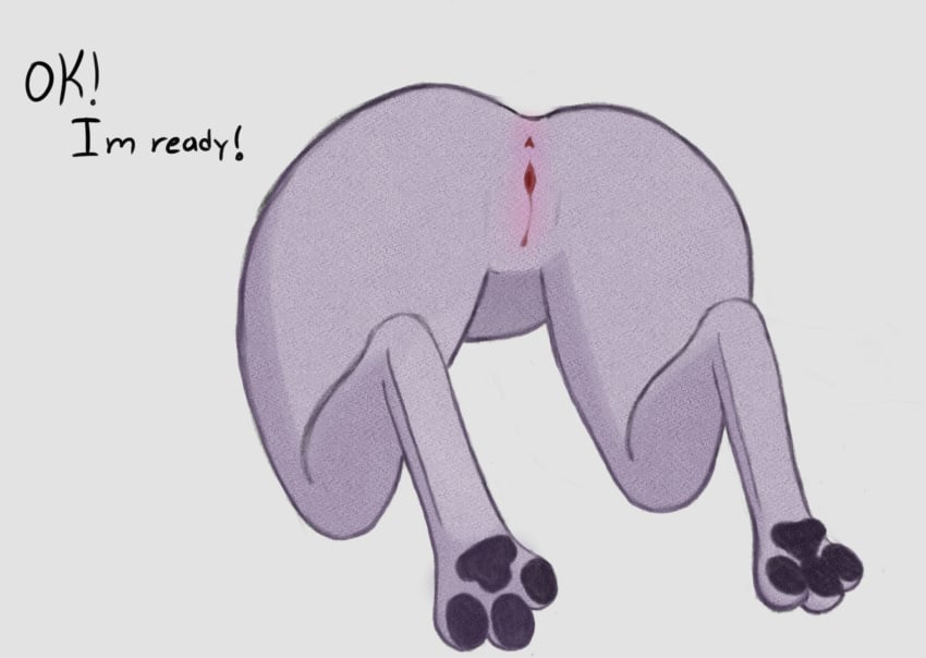 ambiguous_species anus ass black_pawpads digitigrade disembodied_legs english_text female genitals heart hi_res hindpaw humanoid manifold_(artist) pawpads paws pink_pussy presenting presenting_hindquarters pussy seductive simple_background solo text white_background white_legs