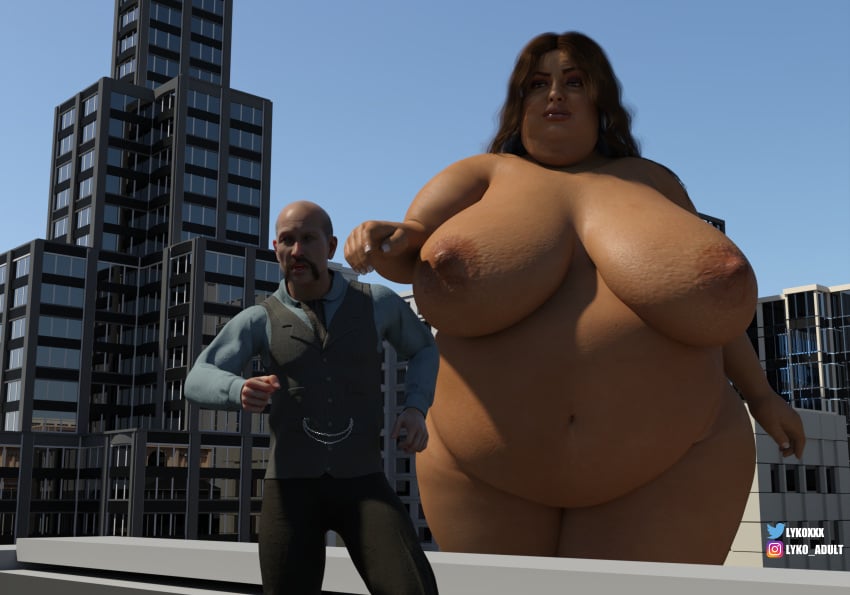 3d bbw celebrity fat female giant giantess lykoxxx male male/female mandy_rose ssbbw wrestler wwe wwe_diva