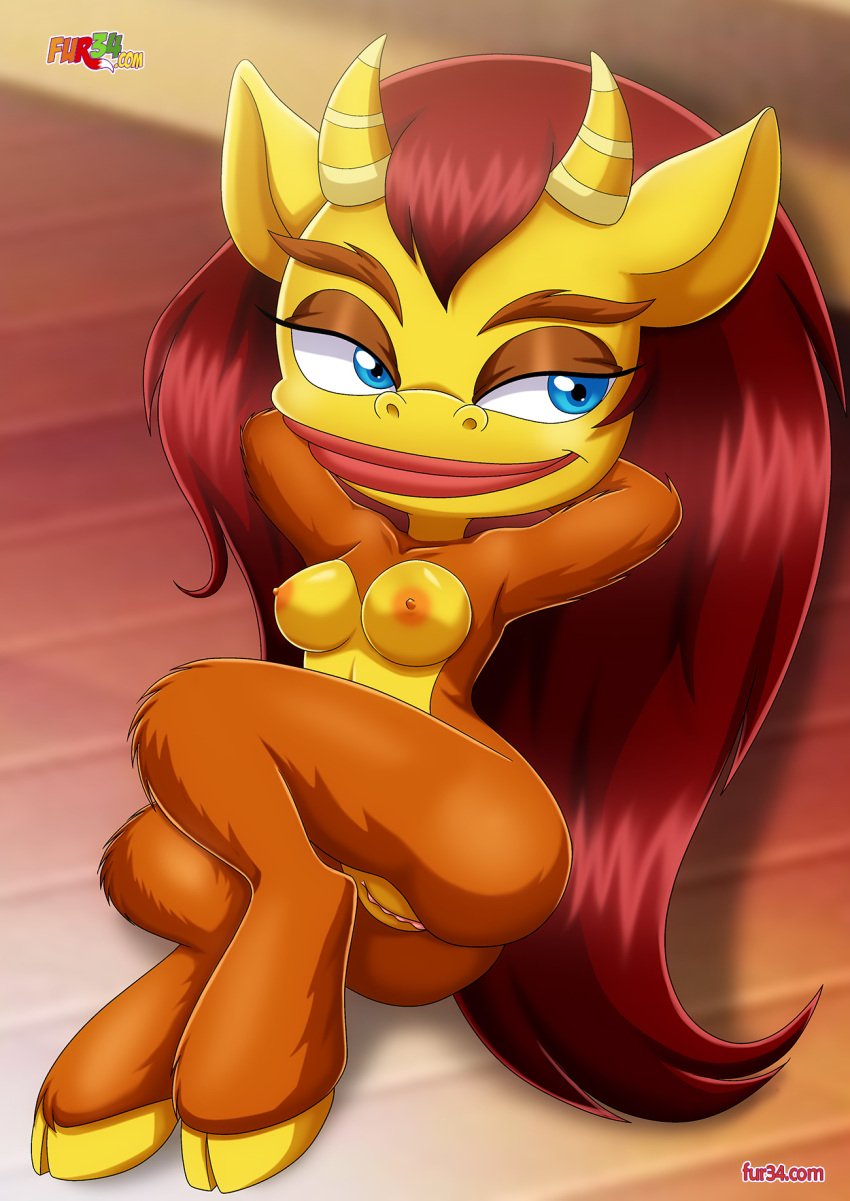 1girls ass bbmbbf big_mouth_(tv_series) big_mouth_(universe) breasts connie_(big_mouth) female female_only fur34 hormone_monstress palcomix pussy solo