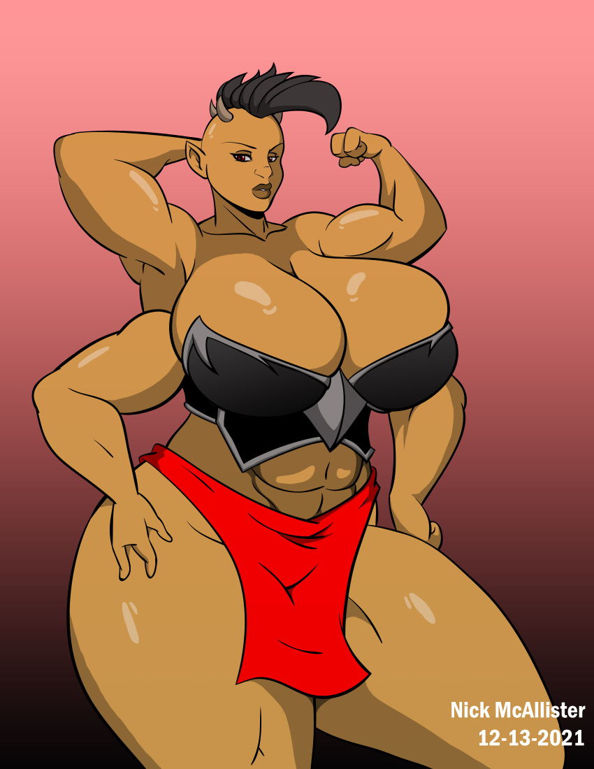 1girls 2d 4_arms abs athletic athletic_female big_breasts breasts bust busty cleavage clothed clothes clothing curvaceous curves curvy dinohunterx female female_focus female_only female_solo hair horns hourglass_figure humanoid large_breasts legs lower_body monster_girl mortal_kombat mortal_kombat_11 multi_arm multi_limb netherrealm_studios newgrounds nick_mcallister sheeva sheeva_(mk11) shokan skimpy skimpy_clothes solo thick thick_body thick_legs thick_thighs thighs upper_body voluptuous watermark