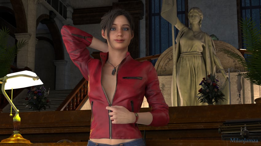 1girls 3d claire_redfield dead_by_daylight milanjamza resident_evil resident_evil_2 solo solo_female